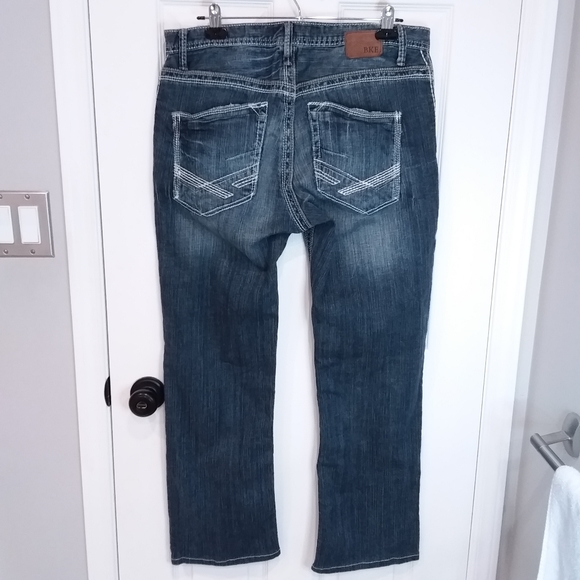Men's BKE Derick Jeans 33R by Approx. 30 Leg Blue Pre-Owned - Picture 8 of 15